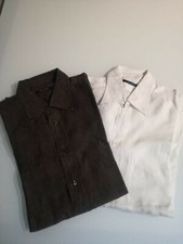 Camicia Uomo In Lino Marca Camicissima Mis 43 Stock Due Camicie