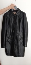 Cappotto Conbipel vera pelle nappa, donna,  colore nero, tg 42, come nuovo.
