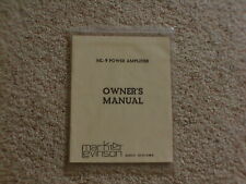 Manuale d'epoca originale Levinson ML-9. Buone condizioni.