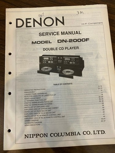 Denon 2000f dn2000f manuale - denon,