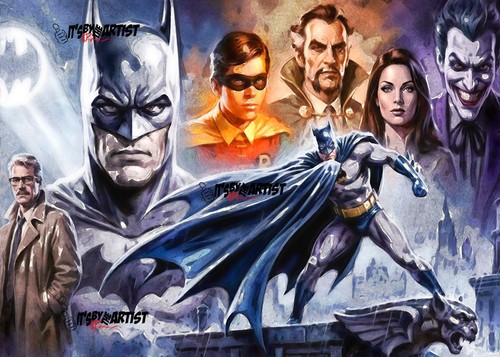 Schizzo aceo atc - atc, batman