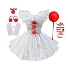 Ragazze nuovo vestito da Joker grigio per bambini 2025 Carnevale Halloween Cospl