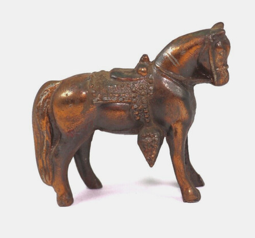 Statuina cavallo metallo
