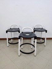 Kartell Anna Castelli Sgabelli Polo Set 3 Pezzi Modernariato Anni 80 Con Cuscino