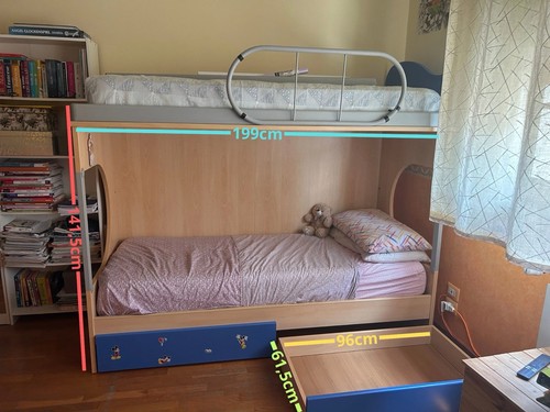 Letto castello - letto, a