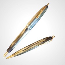 Set Penna Stilografica + Portamine 1,18 LUXOR Anni ‘ 50 Celluloide Grigia Lady