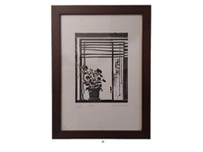 Quadro Vaso Su Finestra In Bianco E Nero 