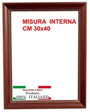 Cornice in legno ciliegio e oro Classica per stampe foto poster  Misura cm 30x40