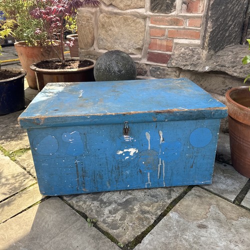 Wooden tool chest vintage box - chest,