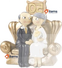 Mopec Pop&fun Nozze D'Oro Torta Figurina 16x16.5cm, Acrilico, Oro, Taglia Unica