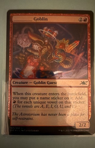 Goblin unfinity foil mtg - foil,