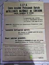 Manifesto Viterbo Canino Vignanello 1972 Gualtiero Sarti CIPA Agricoltura 
