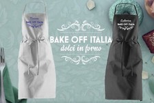 Grembiule cucina personalizzato BAKE OFF DOLCI IN FORNO bianco nero idea regalo