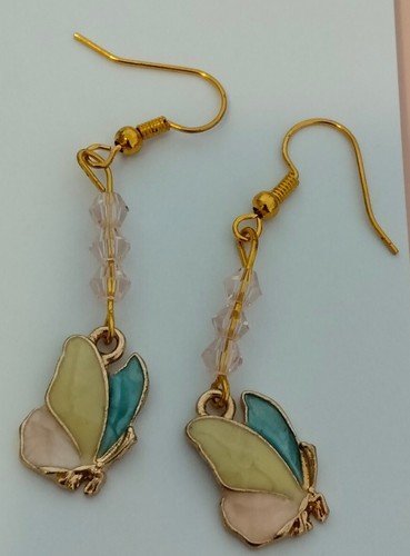 Orecchini con farfalla - , verde