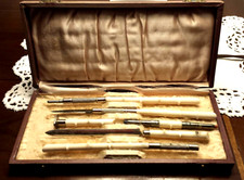 Antico set scrivania scrittura epoca 800 cofanetto box