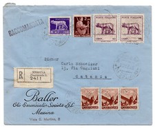 Lupo Raro affrancatura mista Regno, Luogotenenza, Repubblica