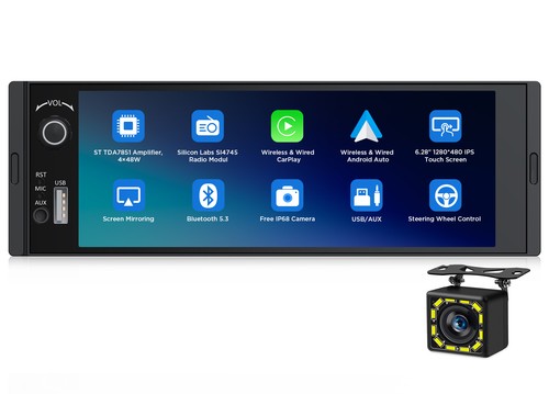 Stereo auto ips 1din - auto, 6,28"