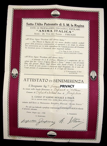 Anima italica attestato - italica,