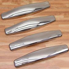 Kit Maniglie Porta Acciaio Inox Mascherine Cromate per Dacia Duster I Sandero I Stepway I