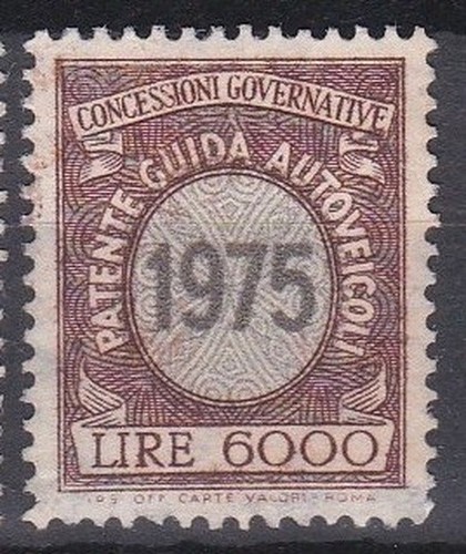 Italia 1975 marca - marca, bollo