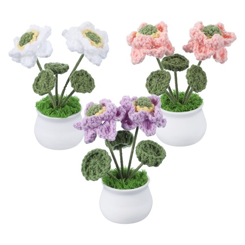 Pcs fiori all uncinetto per - 3,