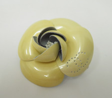 Autentico accessorio spilla fiore camelia in vernice CHANEL F#47370