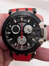 Tissot T-Race T115417 A Cronografo Cinturino Gomma Nero Rosso