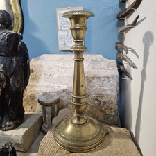 Candeliere Antico In Bronzo, Reggicero Candelabro, Stile Impero Oggetto Antico