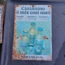 Insegna Cinzano Cinzanino Pubblicitario Vintage Anni 60