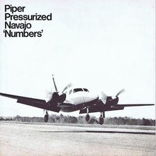 BROCHURE DEPLIANT AEREO PIPER PRESSURIZED NAVAJO NUMBER'S IN INGLESE