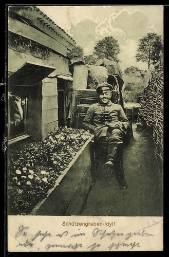Schützengraben idyll - ak, schützengraben-idyll