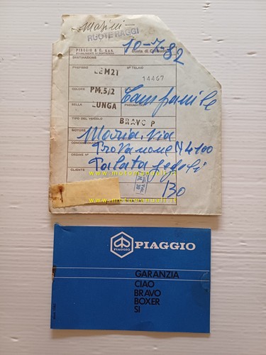 Piaggio bravo eem2t 1982 - piaggio,