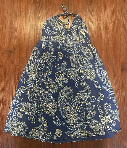Abito donna blu bianco - abito,