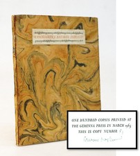 Cancelleresca Bastarda Displayed 1965 Gehenna Press Signed L. Baskin Typography