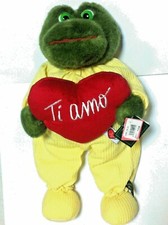 MORBIDO PELUCHE cm. 45 CON CUORE TI AMO REGALO S. VALENTINO LOVE RANA