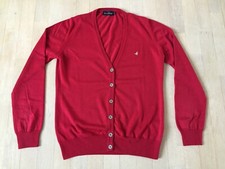 CARDIGAN BROOKSFIELD, DONNA, TAGLIA 42, DI COTONE, ROSSO, NUOVO E ORIGINALE