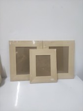 3  portafoto cornice in legno grezzo cornici per decoupage bomboniera quadri 
