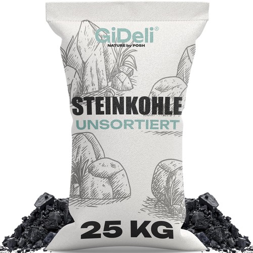 Gideli antracite 25kg carbone - gideli,