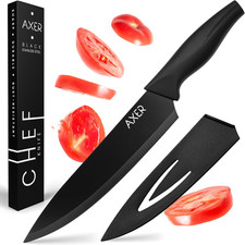 Coltello chef nero con - chef, guardia