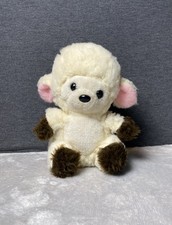 Vintage Mothercare Agnello Pecora Peluche Sonaglio Seduto 9" Giocattolo Morbido Pet Succhietto Lovey