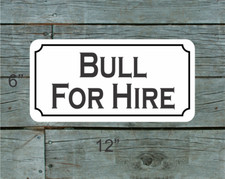 Insegna in metallo Toro a noleggio