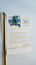 MOTO GUZZI Furghino 50 1968 depliant originale Motocarro 3-wheeler brochure 