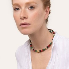 BIGIOTTERIA DONNA VESTOPAZZO KNO1001 COLLANA OTTONE GIROCOLLO MULTICOLOR
