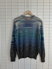 Maglione Missoni Slub uomo taglia 52 o M girocollo maglione tinta unita cotone/lana