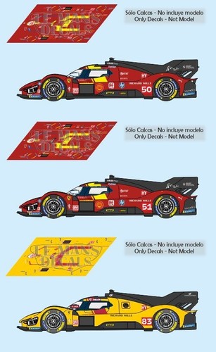 Decals ferrari 499 - p, hypercar