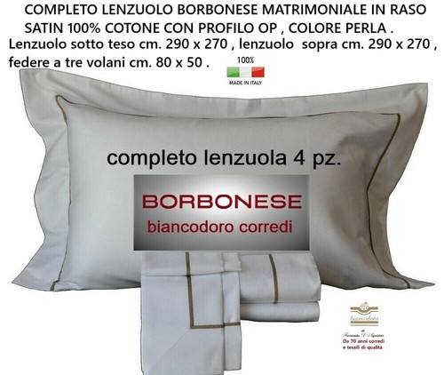 Lenzuola borbonese raso satin - lenzuola,