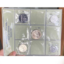 DIVISIONALE 1967 ITALIA COMPLETO DI 5 VALORI OTTIMA QUALITA' 500 LIRE CARAVELLE