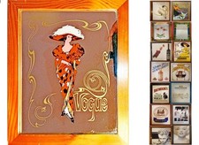 QUADRO A SPECCHIO VOGUE, vintage, misure cm 23 x h e altri vari marchi e misure