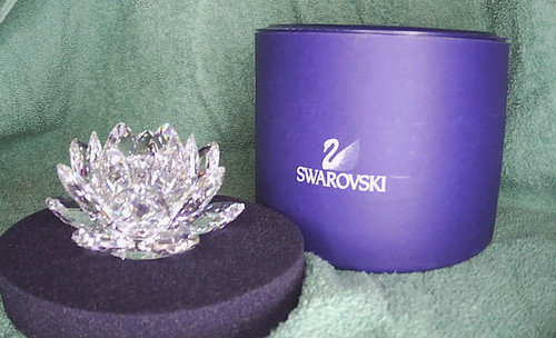 Portacandele ninfea swarovski - portacandele,