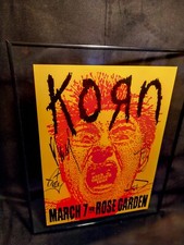 Poster firmato KORN Sick + Twisted Tour 7 marzo 2000 Rose Garden Portland O